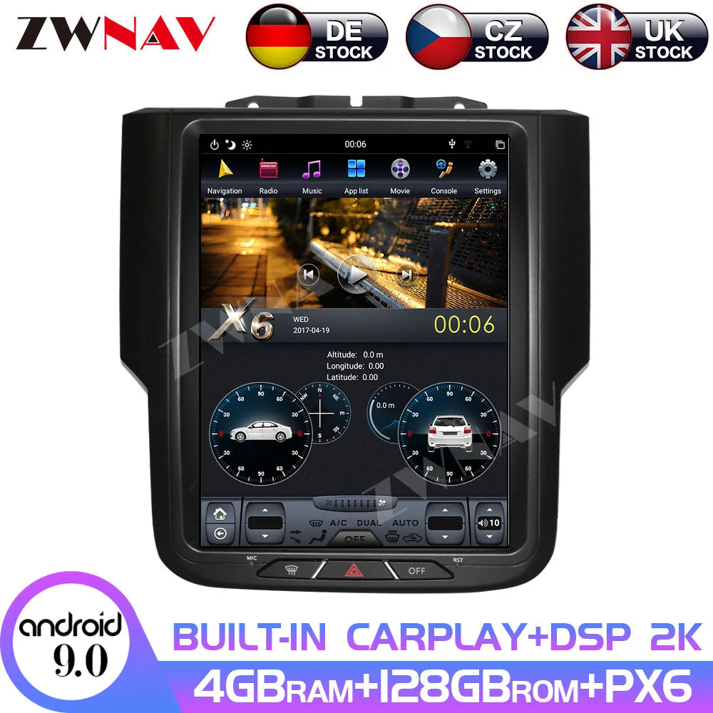 PX6 Tesla IPS Screen Android 9 4+128GB Car GPS Navigation Radio For Dodge RAM 2014 2015 2016 2017 No CD Player GPS System Audio
PX6 Tesla IPS Screen Android 9 4+128GB Car GPS Navigation Radio For Dodge RAM 2014 2015 2016 2017 No CD Player GPS System Audio