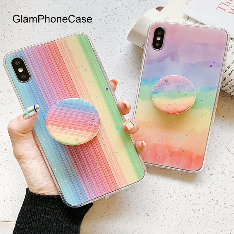 GlamPhoneCase Sequined Rainbow Bracket Phone Case For iPhone X XS Max XR Soft Silicone Cover For iPhone 7 8 6 6s Plus Case
GlamPhoneCase Sequined Rainbow Bracket Phone Case For iPhone X XS Max XR Soft Silicone Cover For iPhone 7 8 6 6s Plus Case