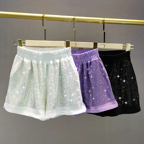 Candy-Colored Casual Shorts for Women Ultra-Thin Breathable 2020 Summer New Heavy Color Rhinestones Wide-Leg Shorts Female Cloth
Candy-Colored Casual Shorts for Women Ultra-Thin Breathable 2020 Summer New Heavy Color Rhinestones Wide-Leg Shorts Female Cloth