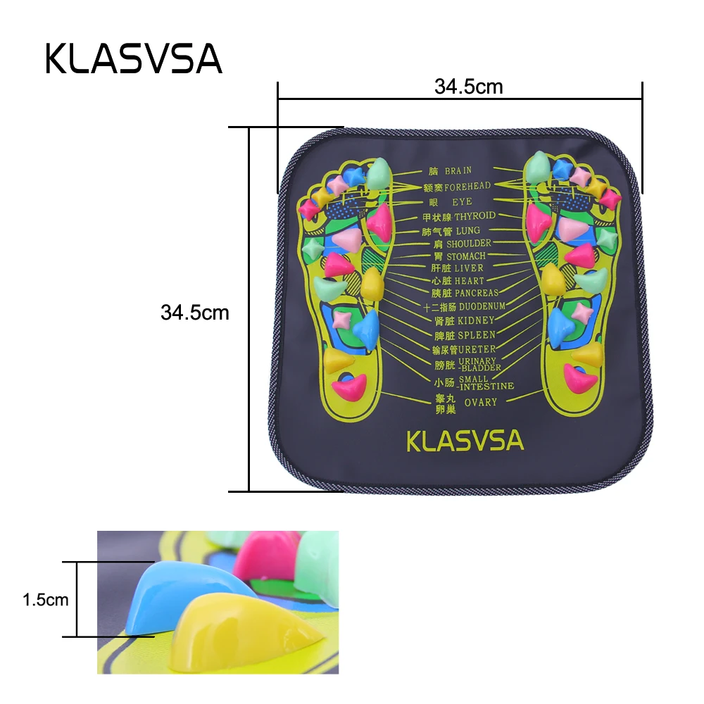 KLASVSA рефлексологический каменный коврик для ног облегчающий боль массажер