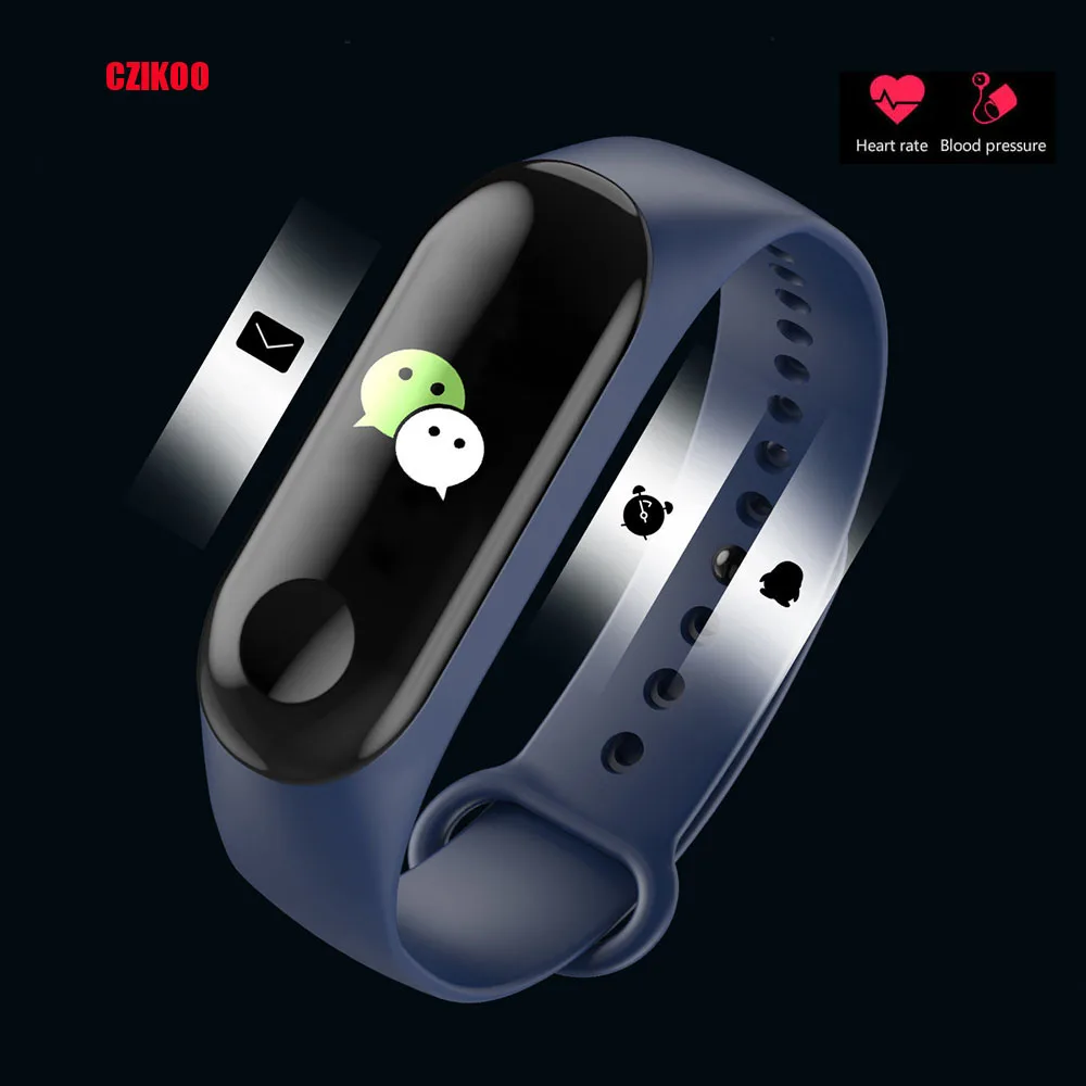 M3 Fitness Bracelet Men Blood Pressure Band Heart Rate Bluetooth Wrist Smart Bracelet for Xiao mi Android IOS
M3 Fitness Bracelet Men Blood Pressure Band Heart Rate Bluetooth Wrist Smart Bracelet for Xiao mi Android IOS