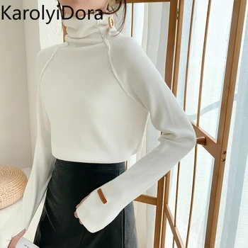 2020 Spring Autumn new Turtleneck Women Sweater Elegant Slim Female Knitted Pullovers Casual Stretched Sweater jumpers femme
2020 Spring Autumn new Turtleneck Women Sweater Elegant Slim Female Knitted Pullovers Casual Stretched Sweater jumpers femme