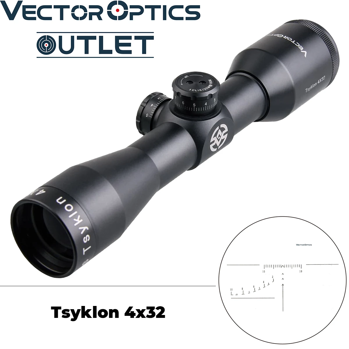 Vector Optics Tsyklon 4x32 Compact Riflescope with Glass Etched SVD Style Reticle Desinged for SKS Rifle Scope
Vector Optics Tsyklon 4x32 Compact Riflescope with Glass Etched SVD Style Reticle Desinged for SKS Rifle Scope