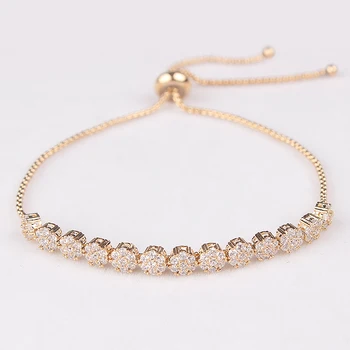 M-81 Cake Flower Cubic Zirconia CZ Zircon Crystal Adjustable Bracelets for Women or Wedding Bridal Jewelry
M-81 Cake Flower Cubic Zirconia CZ Zircon Crystal Adjustable Bracelets for Women or Wedding Bridal Jewelry