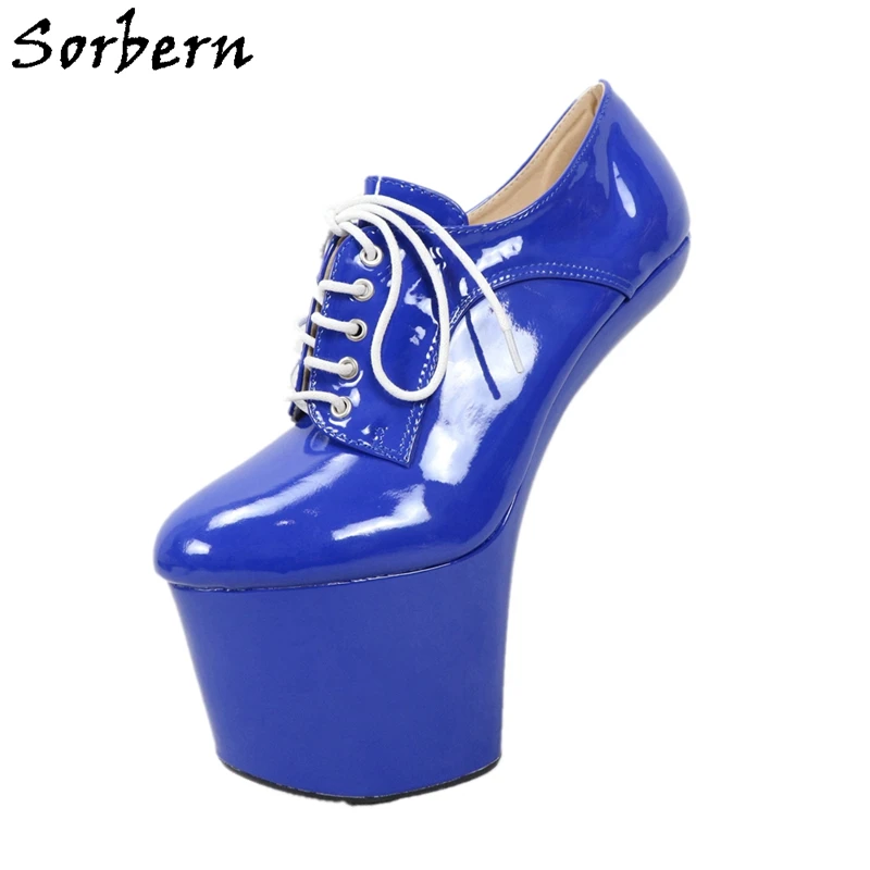 Sorbern Lady Gaga Heelless Women Pump Platform Shoes Round Toe Lace-Up Front Shoes Think Platform Extreme Sexy Fetish Shoes New
Sorbern Lady Gaga Heelless Women Pump Platform Shoes Round Toe Lace-Up Front Shoes Think Platform Extreme Sexy Fetish Shoes New