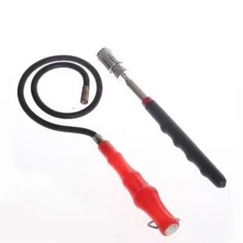 2pcs Mini Real Stick Neodymium Imanes LED Pick Up Tool Telescopic Magnetic Magnet Tool for Picking Up Nuts and Bolts