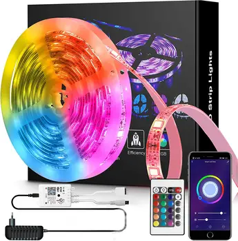 Smart LED Strip Lights 5M 10M 5050 Flexible Lamps 16 Million Colors Phone App Control Music Light Work with Alexa Google Home
Smart LED Strip Lights 5M 10M 5050 Flexible Lamps 16 Million Colors Phone App Control Music Light Work with Alexa Google Home