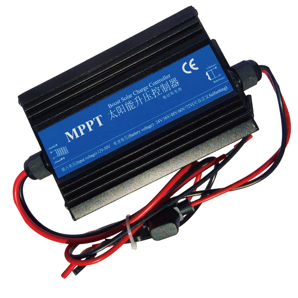 4 LEDs MPPT Boost Solar Charge Controller Panel Regulator 24V-72V