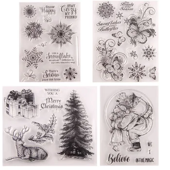 WYSE Christmas Flower Stamps Deer Snowflake Santa Claus Clear Stamps Words Transparent Silicone Stamp Seal for DIY Paper Card
WYSE Christmas Flower Stamps Deer Snowflake Santa Claus Clear Stamps Words Transparent Silicone Stamp Seal for DIY Paper Card