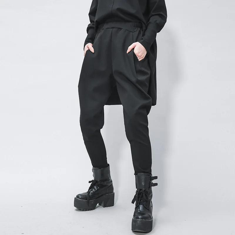 Harajuku Women Pants Black Trousers Japan Harem Boot Pencil Pant with Pockets Elastic Fabric Loose Casual 2020 Winter Spring 
Harajuku Women Pants Black Trousers Japan Harem Boot Pencil Pant with Pockets Elastic Fabric Loose Casual 2020 Winter Spring