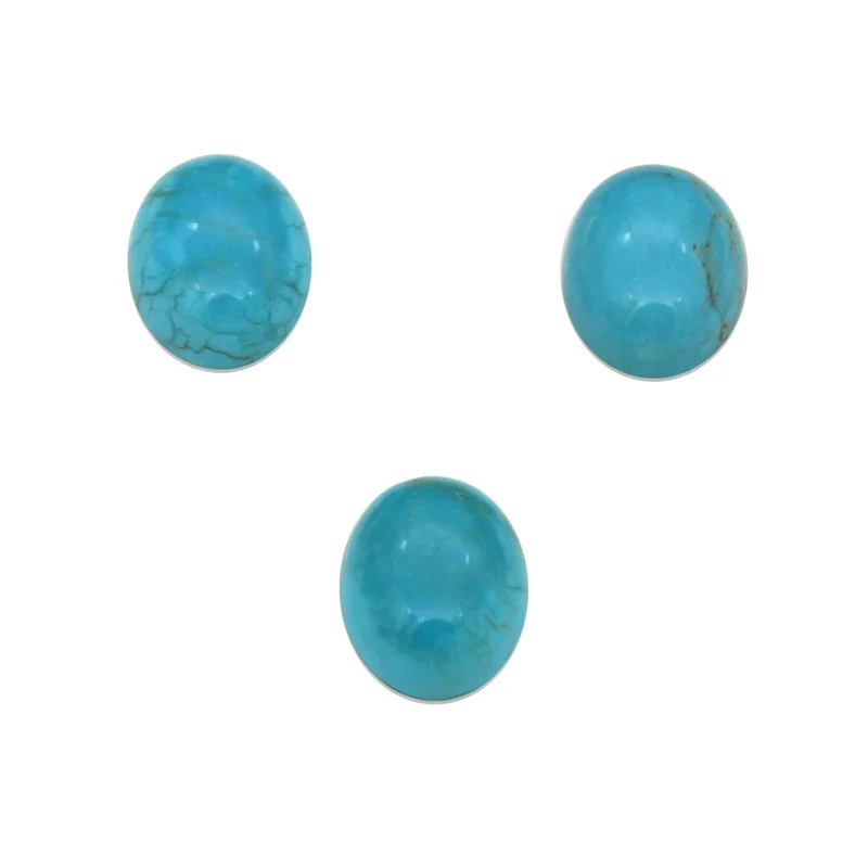 

5pcs Turquoise Cabochon Cab Oval Natural Gem Mineral Stone Dome 3x5-13x18mm For Jewelry Making DIY Ring Pendant Earrings