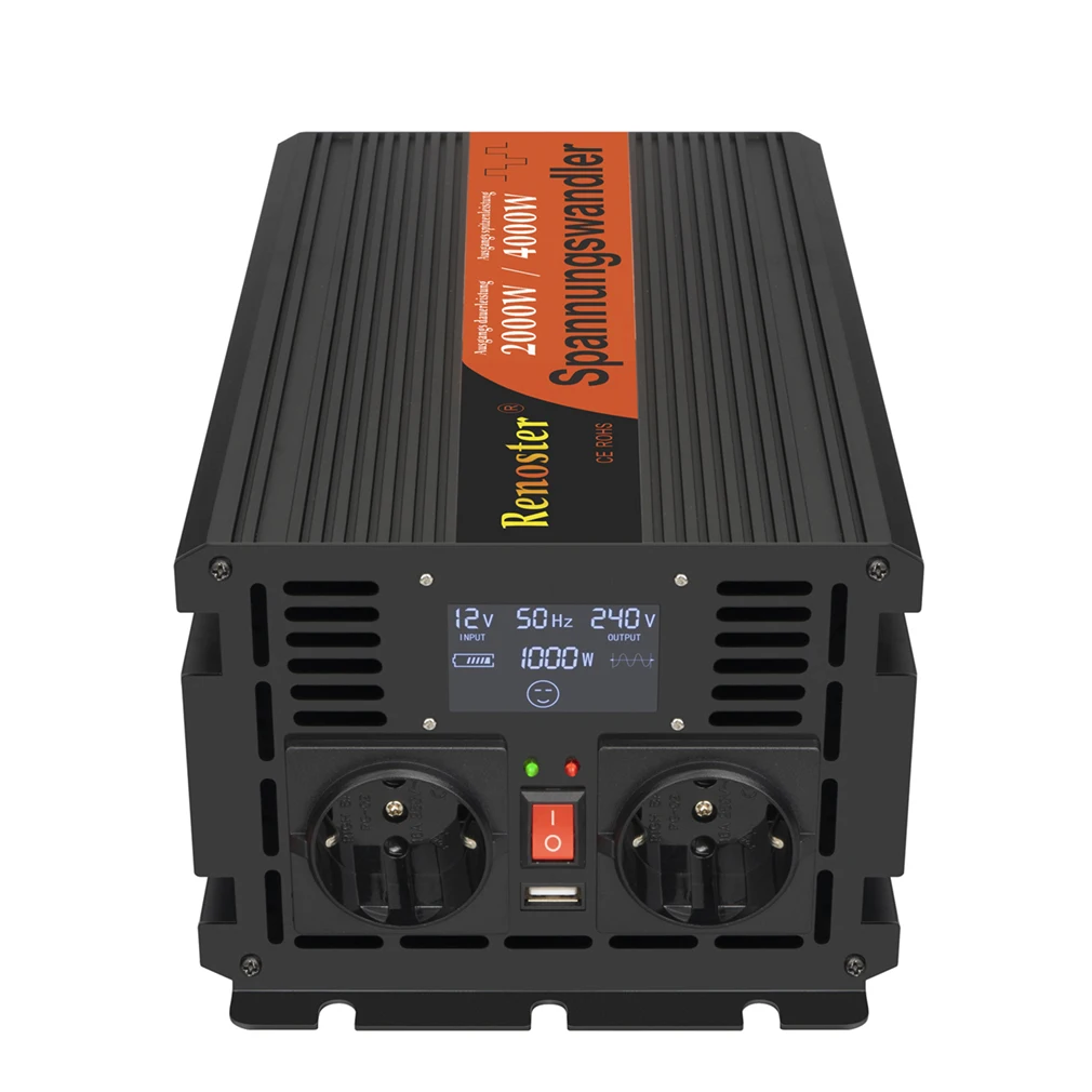 Inverter 12v 220v wireless converter 2000/4000w modified sine wave inverter with remote control transformer LED adapter for car
Inverter 12v 220v wireless converter 2000/4000w modified sine wave inverter with remote control transformer LED adapter for car