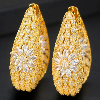 GODKI Fashion Gold Flower Cubic Zirconia Earrings Trendy Charms DUBAI Big Round Hoop Statement Earring for Women Wedding Jewelry
GODKI Fashion Gold Flower Cubic Zirconia Earrings Trendy Charms DUBAI Big Round Hoop Statement Earring for Women Wedding Jewelry