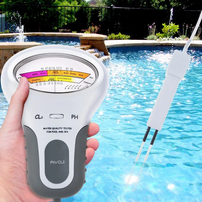Portable Chlorine Tester PH&Chlorine Cl2 Level Meter Tester Water Quality Test Monitor Swimming Pool Spa Water Monitor W/ Probe
Portable Chlorine Tester PH&Chlorine Cl2 Level Meter Tester Water Quality Test Monitor Swimming Pool Spa Water Monitor W/ Probe