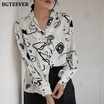 BGTEEVER Elegant Turn-down Collar Women Blouses Full Sleeve Graffiti Print Shirts Female 2020 Pearls Button Women Tops Blusas
BGTEEVER Elegant Turn-down Collar Women Blouses Full Sleeve Graffiti Print Shirts Female 2020 Pearls Button Women Tops Blusas