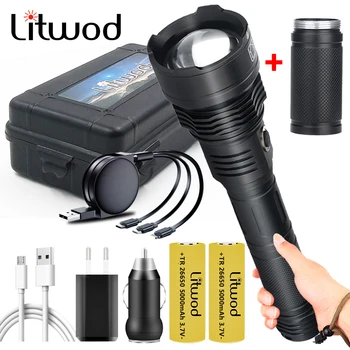 XHP90.2 4-core Led Flashlight Torch Usb Rechargeable 18650 or 26650 Battery Zoomable Power Bank Function Aluminum Alloy Lantern
XHP90.2 4-core Led Flashlight Torch Usb Rechargeable 18650 or 26650 Battery Zoomable Power Bank Function Aluminum Alloy Lantern
