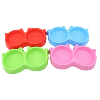 cat face shape Double bowl pet feeder cat dog antiskid dish environmental protection and safety
cat face shape Double bowl pet feeder cat dog antiskid dish environmental protection and safety