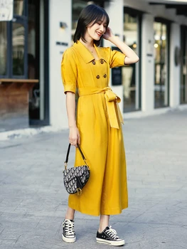 Jumpsuits Women Summer Short Sleeve Double Breasted Slim Wide Leg Pants Romper Office Lady Elegant Straight Trouser Overalls 615
Jumpsuits Women Summer Short Sleeve Double Breasted Slim Wide Leg Pants Romper Office Lady Elegant Straight Trouser Overalls 615