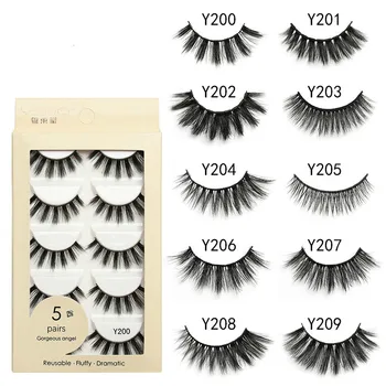 5 Pairs of False Eyelashes 3D Imitation Mink Hair Natural Thick Eyelashes Stage Beauty Tools Small Bundle Eyelash Box Packaging 
5 Pairs of False Eyelashes 3D Imitation Mink Hair Natural Thick Eyelashes Stage Beauty Tools Small Bundle Eyelash Box Packaging