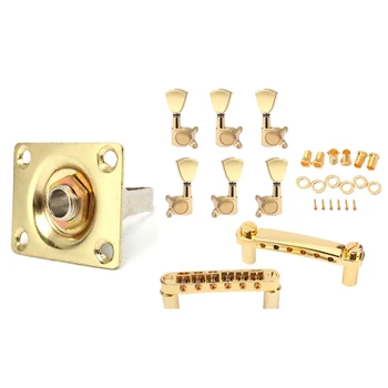 1Pcs Square Style Jack Plate Guitar Bass Jack 1/4 Output Input & 1 Set Gold String Saddle Tune-O-Matic Bridge+Tailpiece
1Pcs Square Style Jack Plate Guitar Bass Jack 1/4 Output Input & 1 Set Gold String Saddle Tune-O-Matic Bridge+Tailpiece
