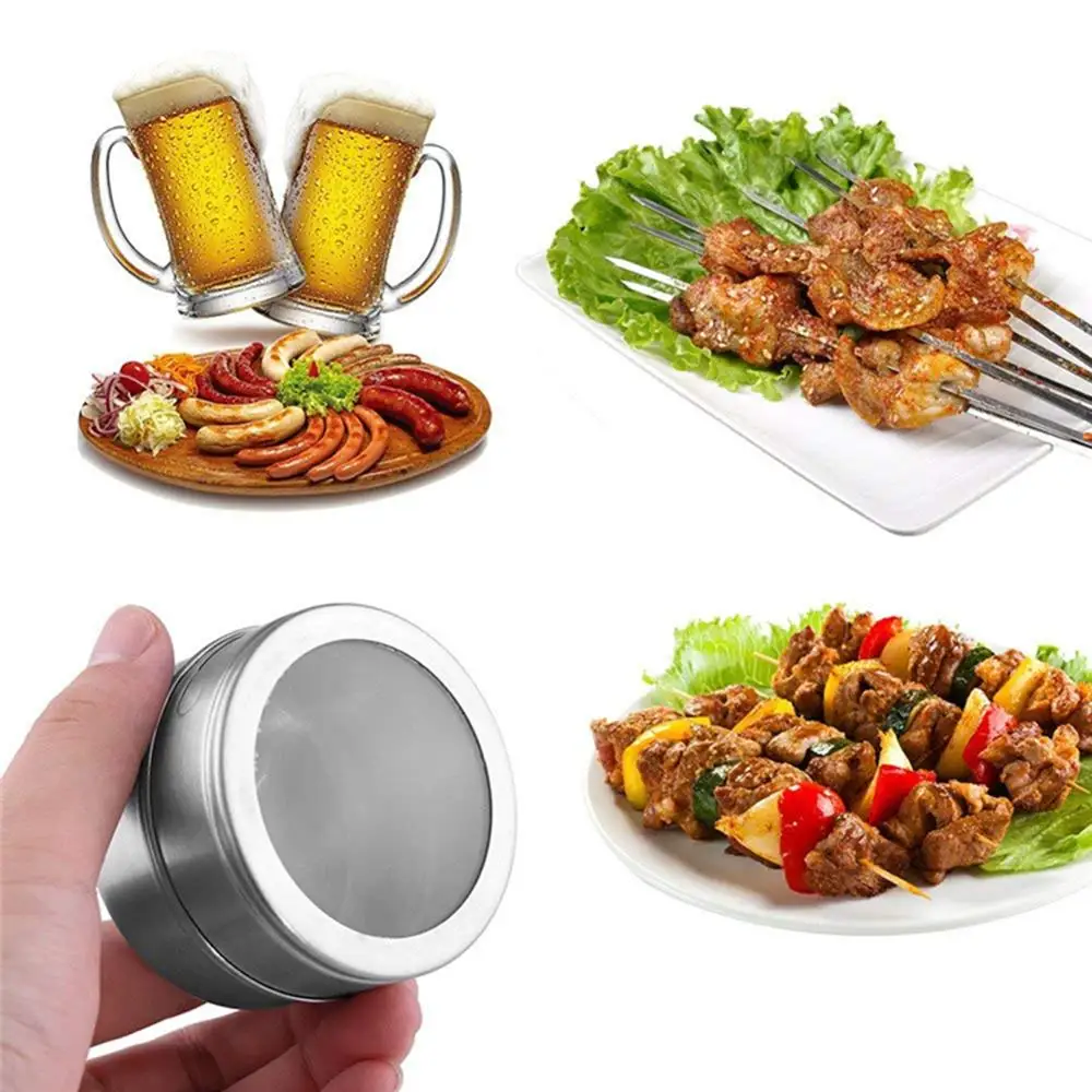 Kitchen Spice Container Stainless Steel Spice Bottles Two Outlets with Clear Window for Spice Herb Powder
Kitchen Spice Container Stainless Steel Spice Bottles Two Outlets with Clear Window for Spice Herb Powder