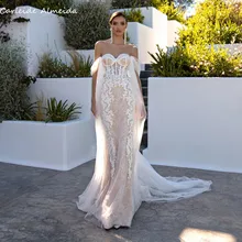 Vestido de Noiva Sequins Lace Mermaid Wedding Dresses Detachable Straps Bride Dress Appliques Chapel Train Lace-up Bridal Gown
Vestido de Noiva Sequins Lace Mermaid Wedding Dresses Detachable Straps Bride Dress Appliques Chapel Train Lace-up Bridal Gown