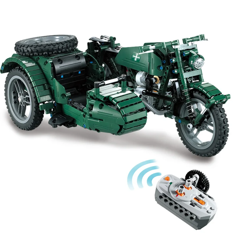 Military RC Motorcycle Building Blocks Fit Legoing Technic WW2 Autocycle Army Vehicle Bricks Toys Gifts For Children Boys Kids
Military RC Motorcycle Building Blocks Fit Legoing Technic WW2 Autocycle Army Vehicle Bricks Toys Gifts For Children Boys Kids