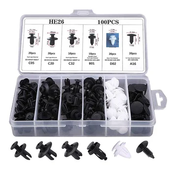 100pcs Auto Fastener Clip Mixed Car Body Push Retainer Pin Rivet Bumper Door Trim Panel Retainer Fastener Kit car accessories
100pcs Auto Fastener Clip Mixed Car Body Push Retainer Pin Rivet Bumper Door Trim Panel Retainer Fastener Kit car accessories