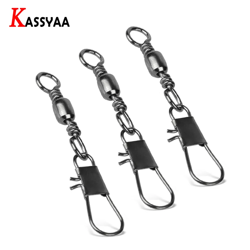 100pcs Rolling Swivel Fishing Connector Pin Bearing Interlock Snap Set #2 #4 #6 #8 #10 Fishhooks Carp Lures Fishing Accessories
100pcs Rolling Swivel Fishing Connector Pin Bearing Interlock Snap Set #2 #4 #6 #8 #10 Fishhooks Carp Lures Fishing Accessories