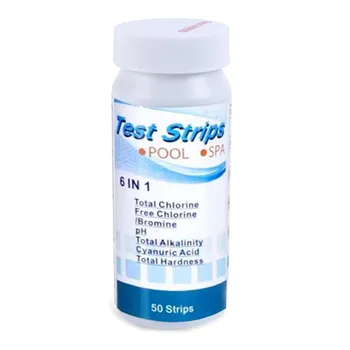 Multifunctional 6-in-1 Swimming Pool Test Strips for Chlorine PH Alkalinity Water Hardness Testing 50 Pcs/set TB Sale
Multifunctional 6-in-1 Swimming Pool Test Strips for Chlorine PH Alkalinity Water Hardness Testing 50 Pcs/set TB Sale