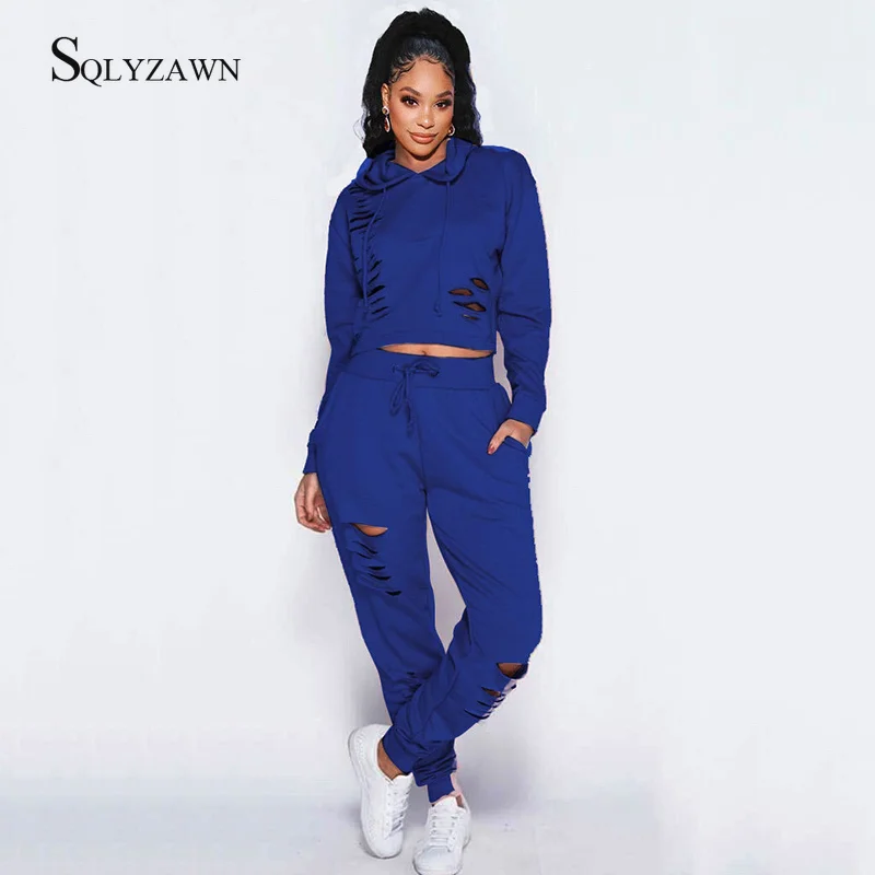 Autumn Winter Women's Tracksuit Two Piece Sets Hollow Out Long Sleeve Hoodie Sweat Shirt and Trouser Pants Matching Black Suits
Autumn Winter Women's Tracksuit Two Piece Sets Hollow Out Long Sleeve Hoodie Sweat Shirt and Trouser Pants Matching Black Suits