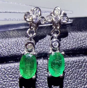 Natural real emerald or diopside drop earring Free shipping 0.55ct*2pcs gemstone 925 sterling silver Luxury style #S99262 
Natural real emerald or diopside drop earring Free shipping 0.55ct*2pcs gemstone 925 sterling silver Luxury style #S99262