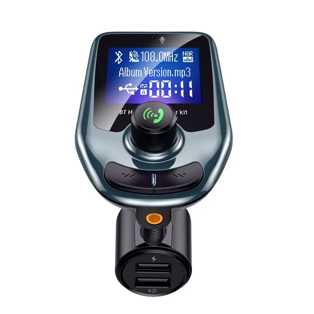 

Bluetooth 5.0 FM Transmitter Car AUX USB MP3 Player Wireless Handsfree Car Kit With QC3.0 Quick Charge 3 USB Ports Car Charger