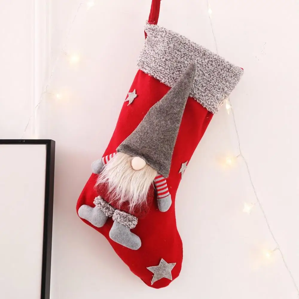 Large Christmas Stockings Gifts Cloth Santa Elk Socks Xmas Lovely Gift Bag Fireplace Tree Christmas Decoration
Large Christmas Stockings Gifts Cloth Santa Elk Socks Xmas Lovely Gift Bag Fireplace Tree Christmas Decoration