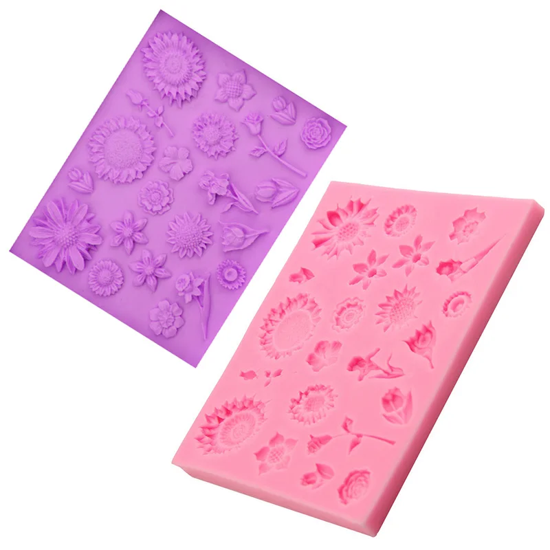1Pcs Food Grade Silicone Flowers Shaped Cake Decoration Tool Chocolate Mould Fondant Cake Mold Random Color Baking Accessories
1Pcs Food Grade Silicone Flowers Shaped Cake Decoration Tool Chocolate Mould Fondant Cake Mold Random Color Baking Accessories