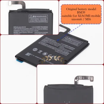 Original battery suitable for XIAOMI-mobile xiaomi6 / mi6 with battery model BM39(It is safe to check firstly)
Original battery suitable for XIAOMI-mobile xiaomi6 / mi6 with battery model BM39(It is safe to check firstly)