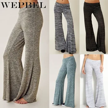 WEPBEL New Women Solid Color Mid Waist Flare Wide Leg Chic Trousers Bell Bottom Solid Color Elasticity Simple Fashion Pants
WEPBEL New Women Solid Color Mid Waist Flare Wide Leg Chic Trousers Bell Bottom Solid Color Elasticity Simple Fashion Pants