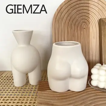 GIEMZA Vase Home-Decor Plump Body Art Design White Home Accessories Ornamental Tabletop Ceramic Vase Abstract Bust Statue
GIEMZA Vase Home-Decor Plump Body Art Design White Home Accessories Ornamental Tabletop Ceramic Vase Abstract Bust Statue