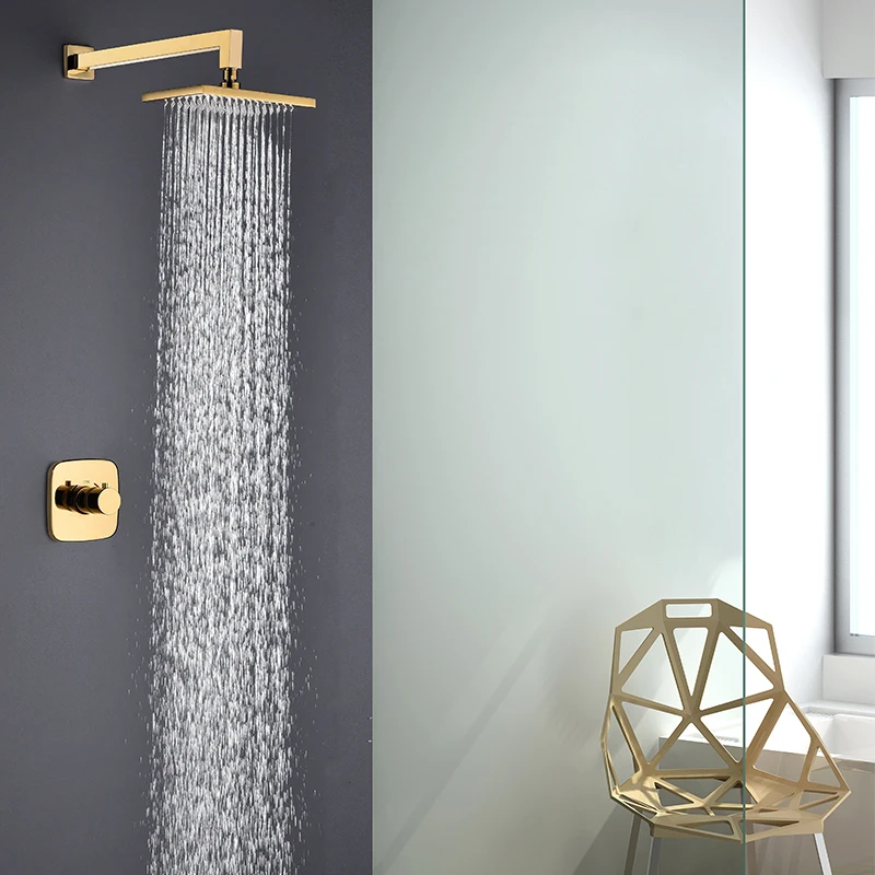 Free ship square simple style Gold color Thermostatic constant temperature wall mounted shower mixer faucet solid brass
Free ship square simple style Gold color Thermostatic constant temperature wall mounted shower mixer faucet solid brass