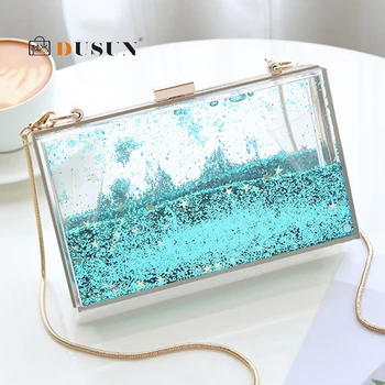 Fashion Clear Sequins Acrylic Box Bag Women Crossbody Bags Small Transparent Chain Clip Flap Shoulder Messenger Bags Ladies Sac
Fashion Clear Sequins Acrylic Box Bag Women Crossbody Bags Small Transparent Chain Clip Flap Shoulder Messenger Bags Ladies Sac