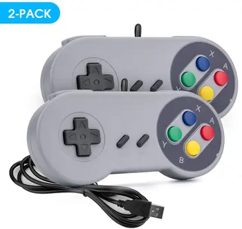 Retro Game USB Controller Classic Gamepad Joystick, PC Super Classic Joypad Gamestick for PC Windows MAC Liunx, Android
Retro Game USB Controller Classic Gamepad Joystick, PC Super Classic Joypad Gamestick for PC Windows MAC Liunx, Android