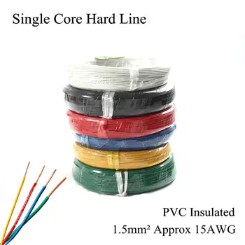 15AWG BV 1.5mm² Single Strand Single Core Hard Line PVC Insulated Electric Wire Electronic Cable Pure Copper Wires 1.5mm Square
15AWG BV 1.5mm² Single Strand Single Core Hard Line PVC Insulated Electric Wire Electronic Cable Pure Copper Wires 1.5mm Square