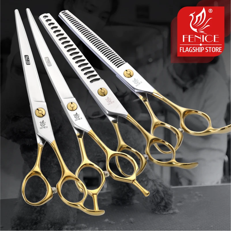 Fenice 6.5/6.75/7.0/7.5 inch Professional Dog Grooming Scissors Cutting Thinning Shear for Dog/Cats Animals Groomer Tools
Fenice 6.5/6.75/7.0/7.5 inch Professional Dog Grooming Scissors Cutting Thinning Shear for Dog/Cats Animals Groomer Tools