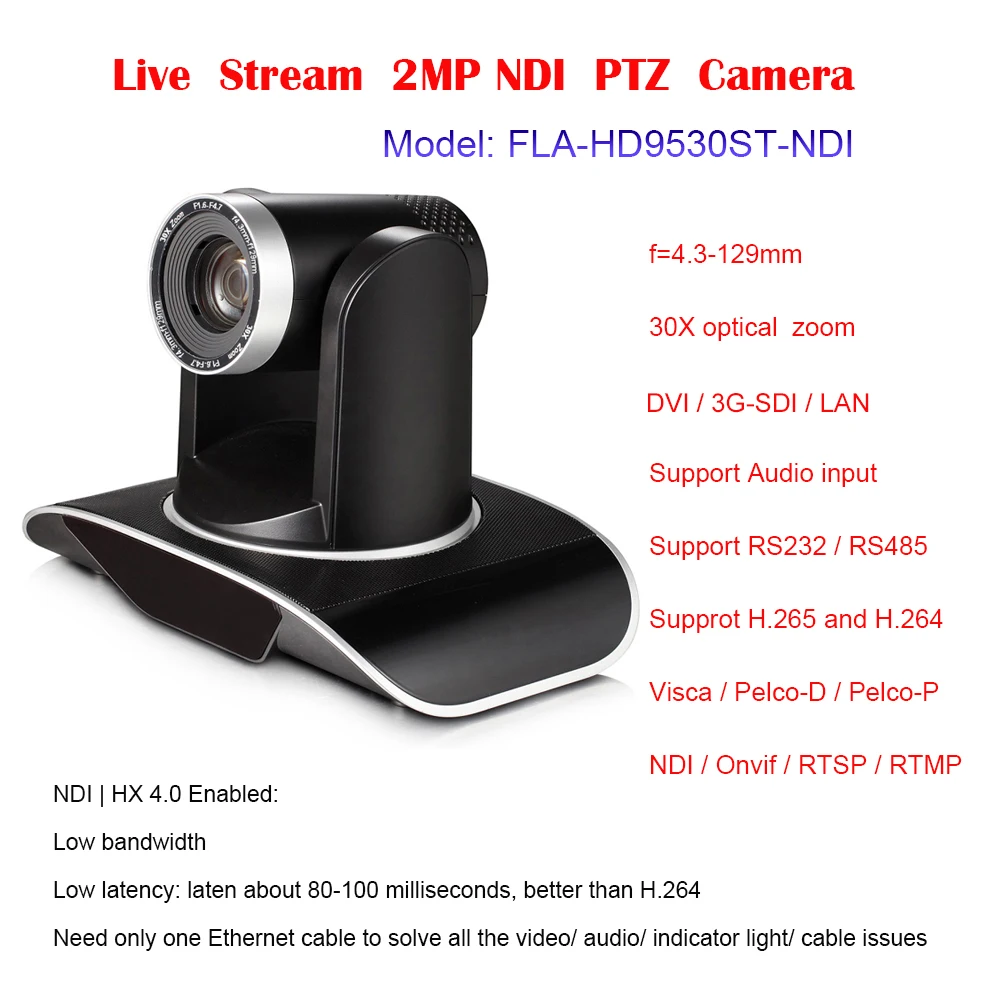 1080P 60FPS 30X Optical Zoom NDI IP DVI SDI High Definition CMOS Video Conference Camera for Meeting Room
1080P 60FPS 30X Optical Zoom NDI IP DVI SDI High Definition CMOS Video Conference Camera for Meeting Room