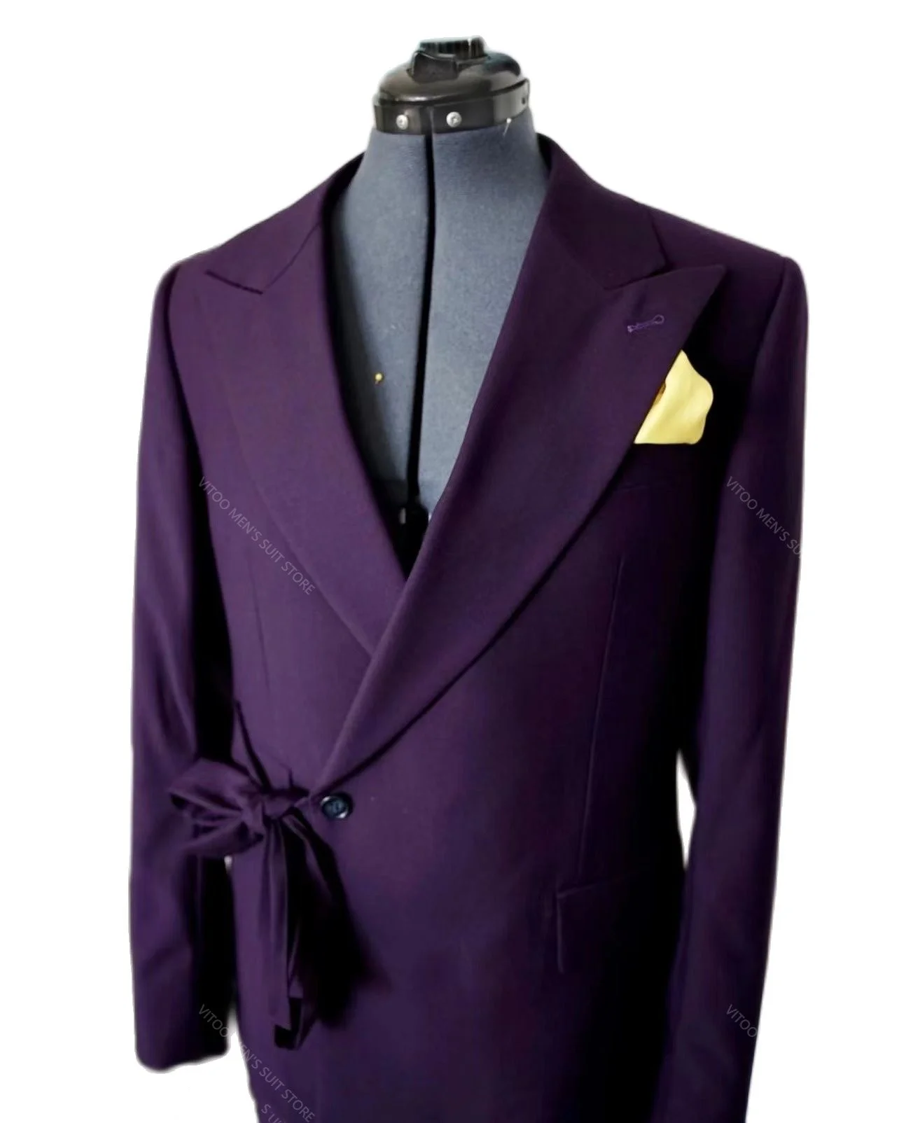 2 PC Suit Supply Purple Bandage Belt Men Suits For Wedding Jacket Set Formal Slim Fit Stylish Design Style Mens Cotton Clothing
2 PC Suit Supply Purple Bandage Belt Men Suits For Wedding Jacket Set Formal Slim Fit Stylish Design Style Mens Cotton Clothing