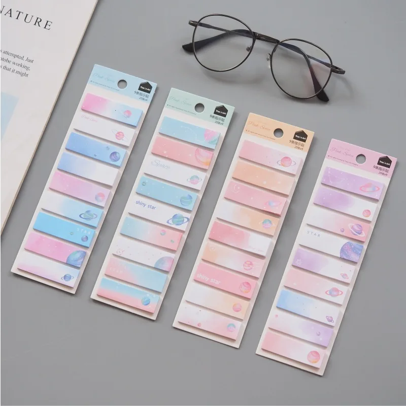 4Pcs Starry Sky Self Adhesive Memo Pad Sticky Notes Bookmark Marker Memo Sticker Paper Student Office Supplies
4Pcs Starry Sky Self Adhesive Memo Pad Sticky Notes Bookmark Marker Memo Sticker Paper Student Office Supplies
