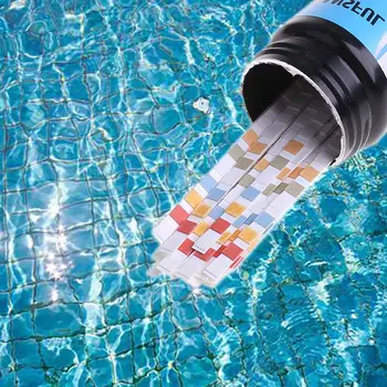 

50pcs 14 in 1 Test Strips for Swimming Pool Spa Hot Tub Alkalinity PH Water Hardness Nitrate Tool