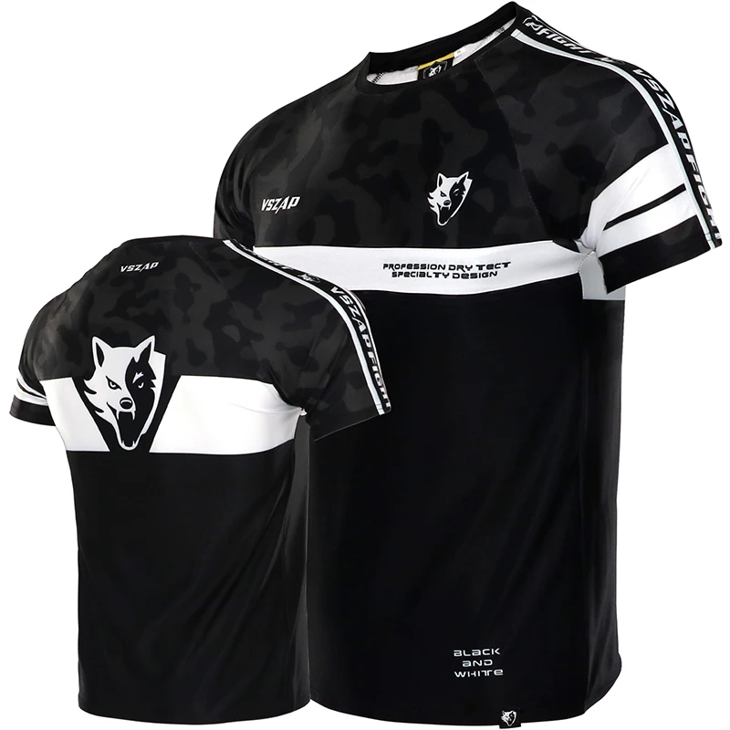 VSZAP Sports Fighting training Running Fighting MMA Quick dry fitness suit Boxing suit Short sleeve men Stretch T-shirt
VSZAP Sports Fighting training Running Fighting MMA Quick dry fitness suit Boxing suit Short sleeve men Stretch T-shirt
