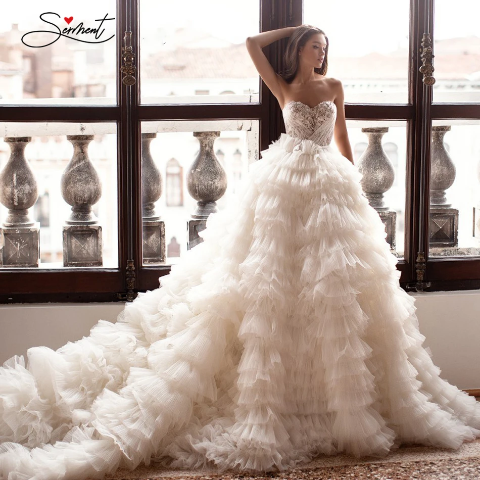 BAZIIINGAAA Luxury Wedding Dress Sexy Silky Organza Thick Ruffle Bridal Wedding Sleeveless Tube Top Support Tailor-made 
BAZIIINGAAA Luxury Wedding Dress Sexy Silky Organza Thick Ruffle Bridal Wedding Sleeveless Tube Top Support Tailor-made