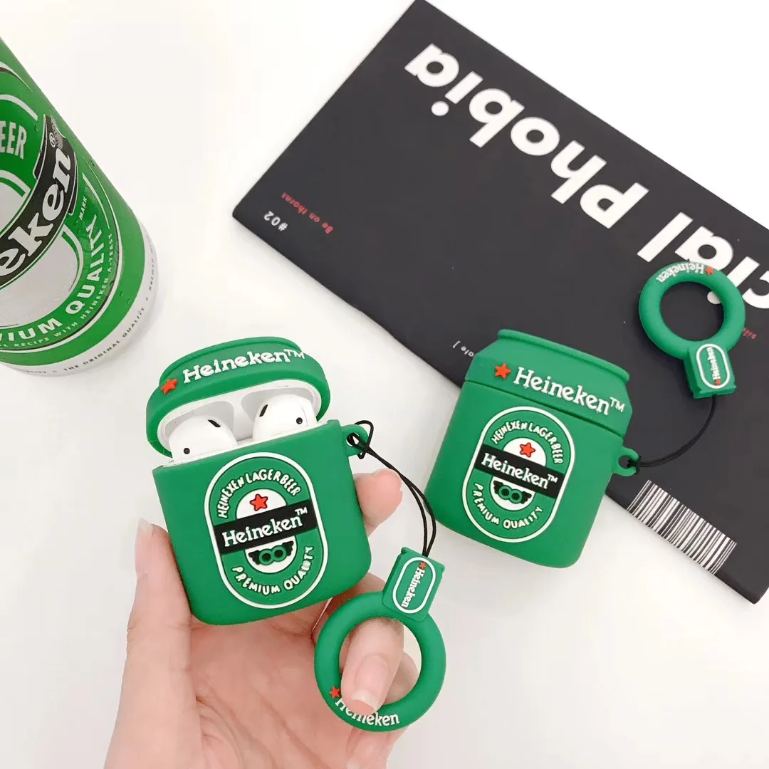 Hot green Leisure beer ring Wireless Bluetooth Headset case For Apple AirPods 1 2 Box Anti-fall 3D soft Silicone Earphone cover
Hot green Leisure beer ring Wireless Bluetooth Headset case For Apple AirPods 1 2 Box Anti-fall 3D soft Silicone Earphone cover
